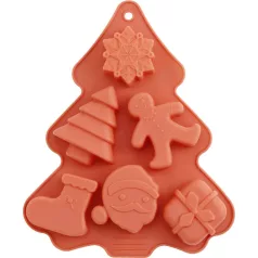 MagicHome szilikon sütőforma, 6 mintás, 22,2x18,5x2,5 cm