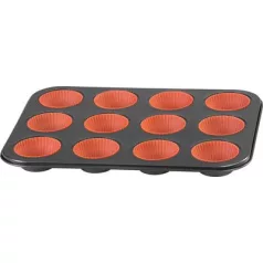   MagicHome szilikon sütőforma, 12 db muffinhoz, 35x26,5x3 cm
