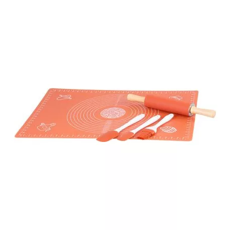 Sütőkészlet MagicHome, 5 db-os készlet, szilikon ecset, 2x spatula, sodrófa, alátét