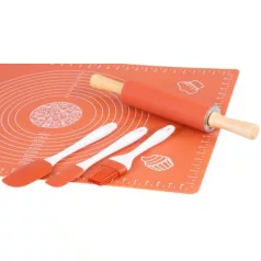   Sütőkészlet MagicHome, 5 db-os készlet, szilikon ecset, 2x spatula, sodrófa, alátét