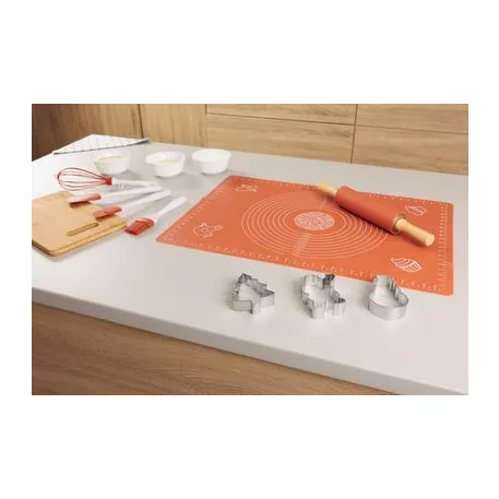 Sütőkészlet MagicHome, 5 db-os készlet, szilikon ecset, 2x spatula, sodrófa, alátét