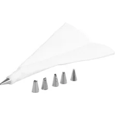 MagicHome cukrász díszítő zacskó, 6 tippel, 20x34 cm