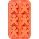 MagicHome forma, sütéshez, karácsonyi, szilikonos, mézeskalácsos, 29,5x17,5x2,7 cm, 6 db