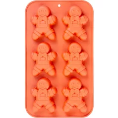   MagicHome forma, sütéshez, karácsonyi, szilikonos, mézeskalácsos, 29,5x17,5x2,7 cm, 6 db