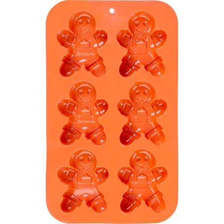 MagicHome forma, sütéshez, karácsonyi, szilikonos, mézeskalácsos, 29,5x17,5x2,7 cm, 6 db