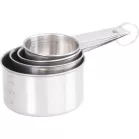 Mérőpohár MagicHome, bögrés, rozsdamentes acél, 4 db-os készlet