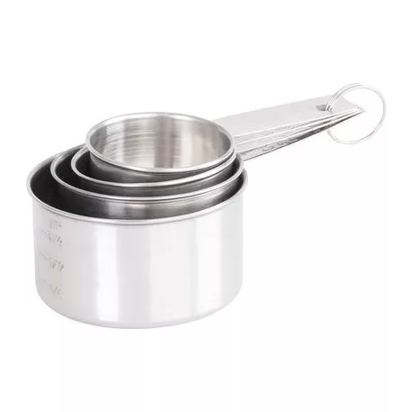 Mérőpohár MagicHome, bögrés, rozsdamentes acél, 4 db-os készlet