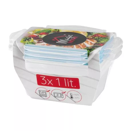 MagicHome Lunchbox szett YH376, 3 db, 1000 ml, 189x131x77 mm