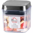 Edény MagicHome, szilikon tömítéssel, 600 ml, 106x106x110 mm, egymásra rakható