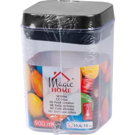 Edény MagicHome, szilikon tömítéssel, 900 ml, 106x106x150 mm, egymásra rakható