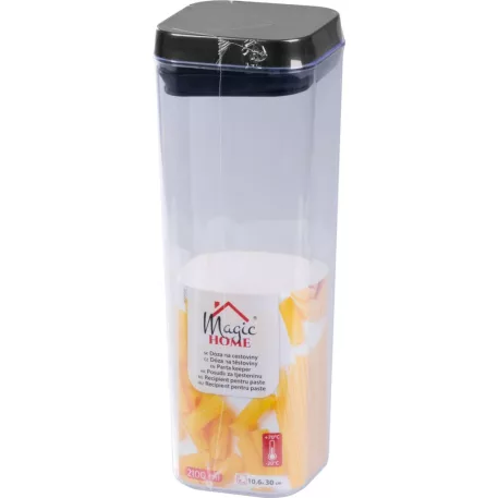 Edény MagicHome, szilikon tömítéssel, 2100 ml, 106x106x300 mm, egymásra rakható
