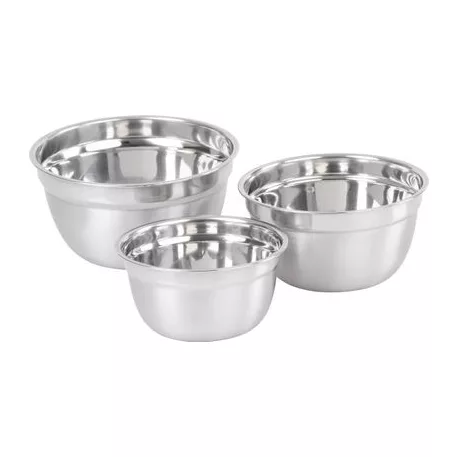 Tál MagicHome, rozsdamentes acél, fedővel, 14-16-18 cm, készlet 3 db