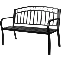 PEGI kerti pad asztallal, fém 127x53x84 cm