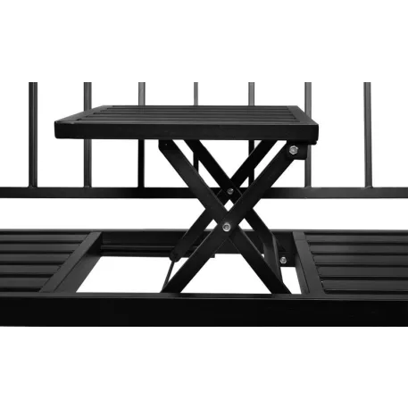 PEGI kerti pad asztallal, fém 127x53x84 cm