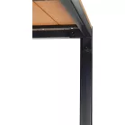 Kerti Pad készlet GARDIVA, asztal 118x58x75,5 cm, 2x pad 108x25x45 cm