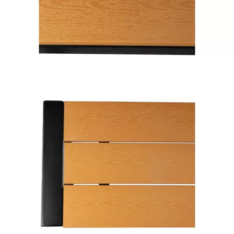 Kerti Pad készlet GARDIVA, asztal 118x58x75,5 cm, 2x pad 108x25x45 cm