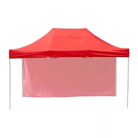 FESZTIVÁL 45 kerti sátor, 3 x 4,5 m, piros, profi, UV-álló ponyva, standalfalak nélk