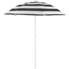   DALIA napernyő 180 cm, 32/32 mm, dönthető csuklóval, fekete-fehér, strand
