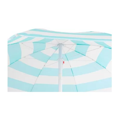 DALIA napernyő 180 cm, 32/32 mm, dönthető csuklóval, türkiz-fehér, strand