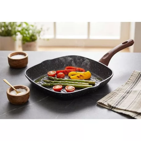 MagicHome Black Marble Line grillserpenyő, 28 cm