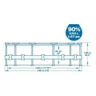 Bestway Fém Pro Max Medence, 366x100 cm, Szűrő, Létra