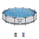 Bestway® Steel Pro MAX medence, 56416, szűrő, szivattyú, 3,66 x 0,76 m