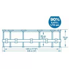 Bestway® Steel Pro MAX medence, 56416, szűrő, szivattyú, 3,66 x 0,76 m