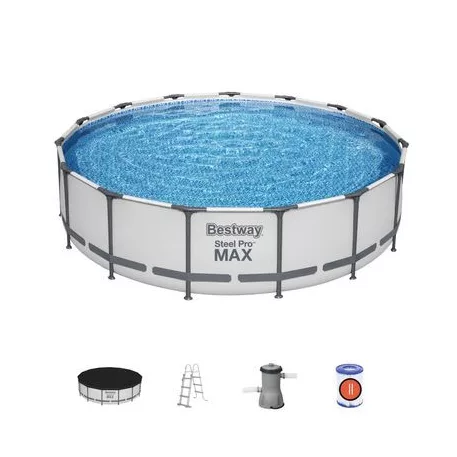 Bestway Fém Pro Max Medence, 457x107 cm, Szűrő, Létra, Alátét, Vitorla