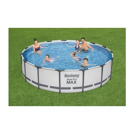 Bestway Fém Pro Max Medence, 457x107 cm, Szűrő, Létra, Alátét, Vitorla