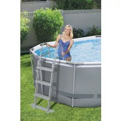   Bestway Power Fém, 424x250x100 cm, Szűrő, Szivattyú, Létra