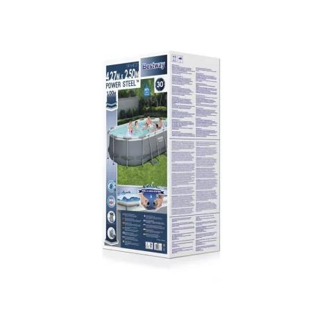 Bestway Power Fém, 424x250x100 cm, Szűrő, Szivattyú, Létra