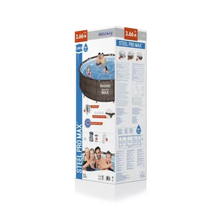 Bestway Fém Pro Max Deluxe Sorozat, 366x100 cm, Szűrő, Létra