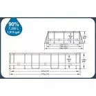 Medence Bestway Power Steel Vista, Vista Series, 427x250x100 cm, Szűrő, Létra, Ponyva, Chemconnect