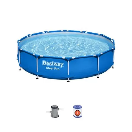 Medence Bestway Steel Pro, 366x76 cm, Szűrő
