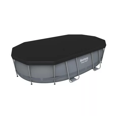 Bestway® Power Steel™ mosdó, 56448, szűrő, szivattyú, létra, vödör, adagoló, 4,88 x 3,05 x 1,07 m