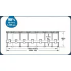 Bestway® Power Steel™ mosdó, Vista sorozat, 56725, szűrő, szivattyú, létra, tömlő, adagoló, 4,88