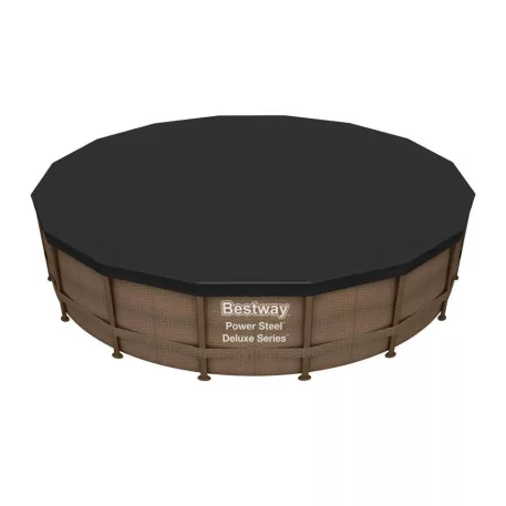 Bestway Ponyva Flowclear, 58249, 488 cm, Fekete,Medencére