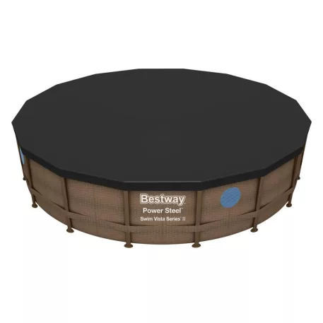 Bestway Ponyva Flowclear, 58249, 488 cm, Fekete,Medencére