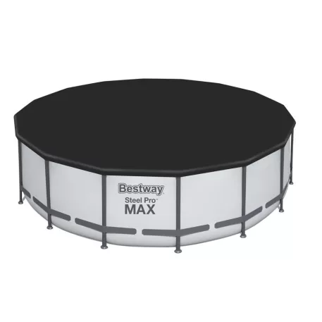 Bestway Ponyva Flowclear, 58249, 488 cm, Fekete,Medencére