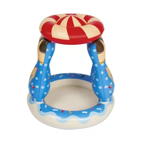Bestway® 52270 Candyville felfújható gyermekmedence tetővel, 0,91 x 0,91 x 0,89 m