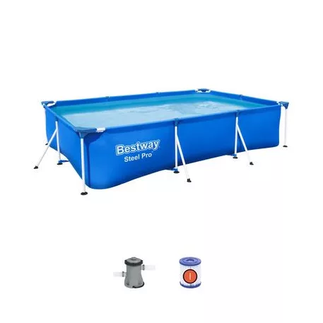 Bestway® Steel Pro™ medence, 56411, szűrő, szivattyú 3,00 x 2,01 x 0,66 m