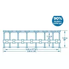 Bestway® Steel Pro MAX medence, 56462, szűrő, szivattyú, létra, kötél, 5,49 x 1,22 m