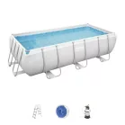Bestway® Power Steel™ mosdó, 56442, homoxföres, létra, adagoló, 4,04 x 2,01 x 1,00 m