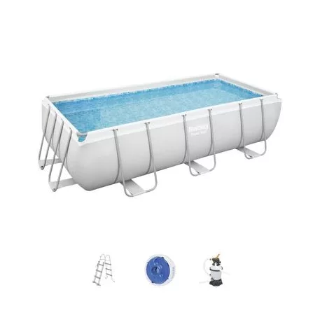 Bestway® Power Steel™ mosdó, 56442, homoxföres, létra, adagoló, 4,04 x 2,01 x 1,00 m