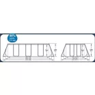 Bestway® Power Steel™ mosdó, 56442, homoxföres, létra, adagoló, 4,04 x 2,01 x 1,00 m