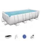 Bestway® Power Steel™ medence, 56466, homoxföres, létra, adagoló, ponyva, 5,49 x 2,74 x 1,22 m