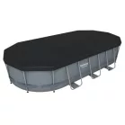 Bestway® Power Steel™ mosdó, 56710, szűrő, szivattyú, létra, adagoló, vödör, 5,49 x 2,74 x 1,22 m