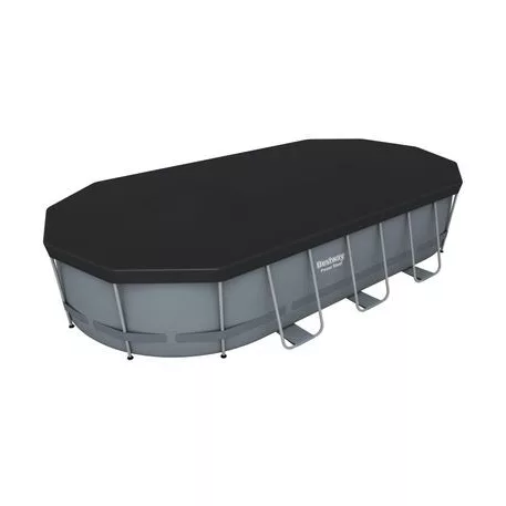 Bestway® Power Steel™ mosdó, 56710, szűrő, szivattyú, létra, adagoló, vödör, 5,49 x 2,74 x 1,22 m