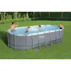 Bestway® Power Steel™ mosdó, 56710, szűrő, szivattyú, létra, adagoló, vödör, 5,49 x 2,74 x 1,22 m