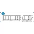 Bestway® Power Steel™ mosdó, 56710, szűrő, szivattyú, létra, adagoló, vödör, 5,49 x 2,74 x 1,22 m